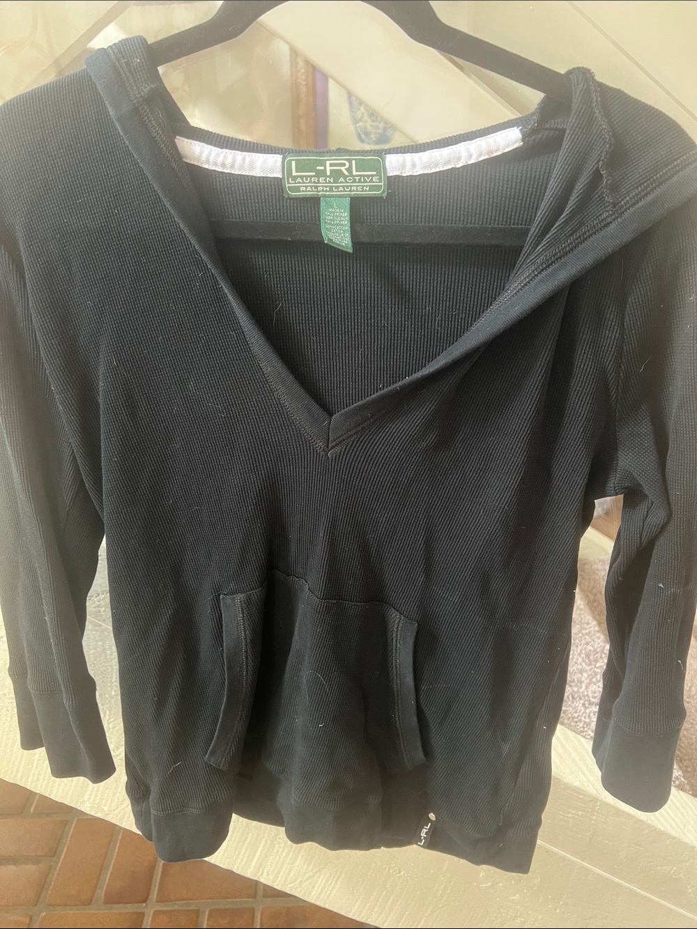 Ralph Lauren Black L-RL Hooded Pullover
